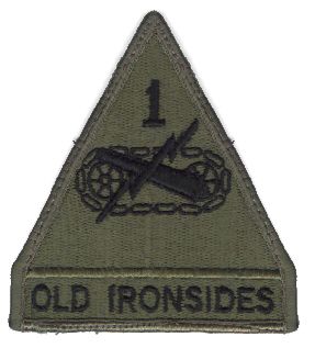 1st Armored Division with Old Ironsides Tab ( Subdued )