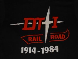 Vintage 1984 DTI Detroit Toledo Ironton Rail Road Screen Stars T Shirt