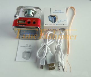  Portable LCD Music Player Speaker FM Radio USB SD iPhone iPod 