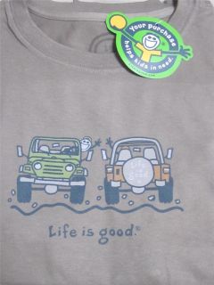 Life Is Good Jeep Wave T Shirt Brown Men L XL