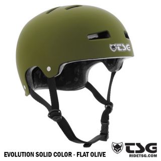TSG Helmet Evolution Solid Flat Olive