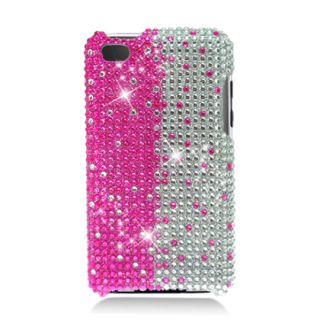  SILVER GRADIENT BLING RHINESTONES COVER CASE   IPOD TOUCH 4TH GEN 3G