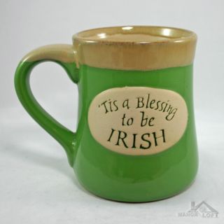 Tis A Blessing to Be Irish Stoneware Pottery Mug 16 oz Abbey Press