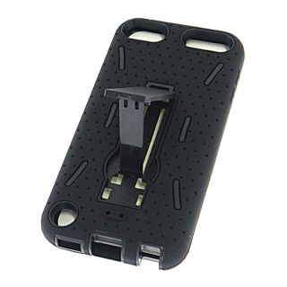 iPod Touch 5 5th Generation Hybrid Defender Kickstand Case Black