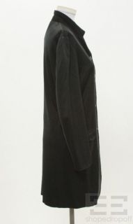 Issey Miyake Black Satin 3 4 Length Jacket Size Small