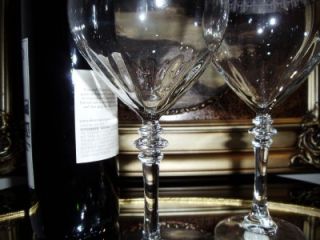 Set of 4 PC Italian Silver Rim White Wine Glasses Italy Pretty