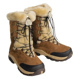 Womens Itasca Anastasia Faux Suede and Faux Fur Brown Snow Boots Sz