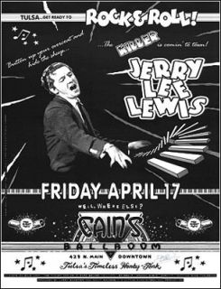 Jerry Lee Lewis 1998 Signed Original Concert Poster