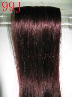 Ladys Remy 7pcs Clip in Asian Real Human Hair Extensions 16 18 9