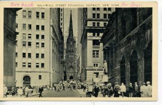 New York City Wall Street J P Morgan Building Postcard
