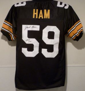 Jack Ham Autographed Signed Pittsburgh Steelers Black Size XL Jersey w