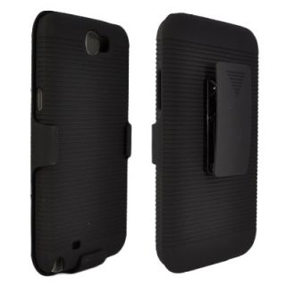 New Black Shell Holster Belt Clip Case Stand for Samsung Galaxy Note 2