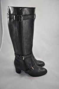 Crew Miller Mid Heel Motorcycle Tall Boots 8 New Black $350 Sold Out