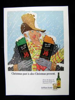 1969 J B Scotch Whisky Christmas Present Print Ad