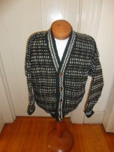 Peterman Wool Cardigan Sweater Thick Chunky Warm Size Medium