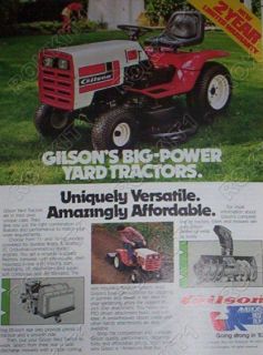 1983 Gilson Tractor Ad