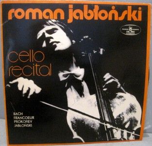 Roman Jablonski Cello Recital Orig MUZA Records Poland Krystyna