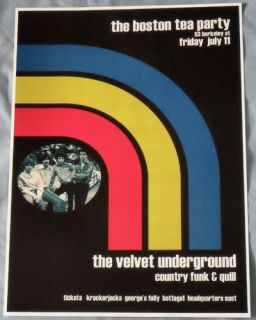 The Velvet Underground Lou Reed Concert Poster Boston Tea Party 1969