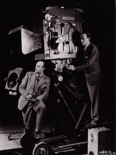 Jack Cardiff (under the camera) and Geoffrey Unsworth (operating).