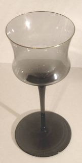Coquet Catherine Smokey Grey White Wine Glass New