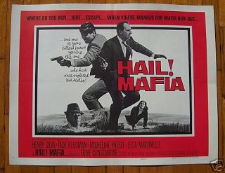 Hail Mafia Jack Klugman 1966 HS Movie Poster Gangster