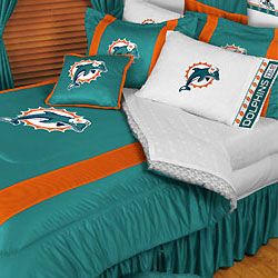 NFL Miami Dolphins Football Twin Bedding Comforter Set