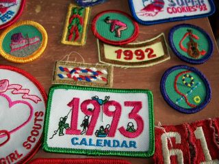 Vintage 1990s Girl Scout Patches Badges Lot San Jacinto