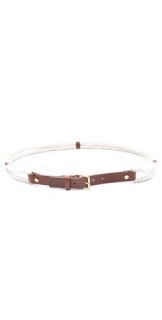 Tory Burch Leather and Rope Belt