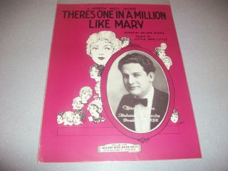   One in a Million Like Mary 1930 Sheet Music Jack Little Nelson Shawn