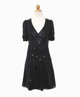 Betsey Johnson NEW Sequined Tunic Cocktail Little Black Party Dress