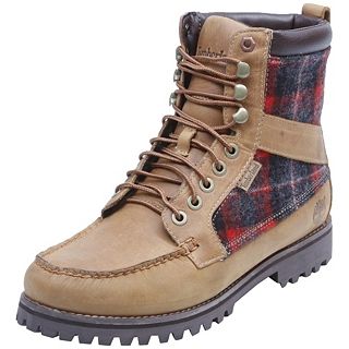 Timberland Newmarket 9 Eye Moc Toe Leather with Woolrich Fabric
