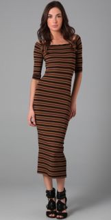 Torn by Ronny Kobo Eva Striped Long Dress