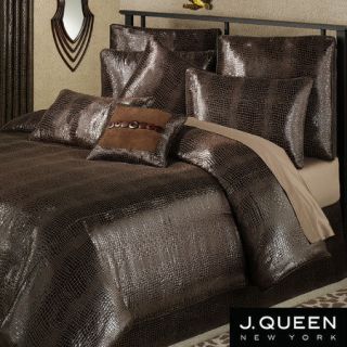 Queen New York KENYA Brown Comforter Sheets 10pc Set Crocodile