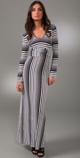 MONROW Variegated Stripe Long Dress