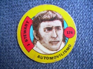 Vintage Formula 1 Racing Jackie Stewart Tin Uruguay