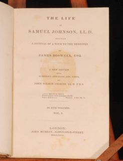 1831 5VOLS Samuel Johnson James Boswell Hebrides