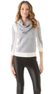 Yigal Azrouel Two Tone Sweater with Snood