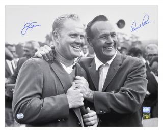 Jack Nicklaus and Arnold Palmer Autographed 16x20   1965 Masters