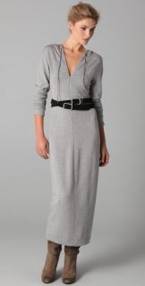Donna Karan Casual Luxe Long Sleeve Hooded Dress