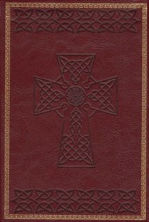 KJV Large Print Compact Cross Design Bible Burgundy New