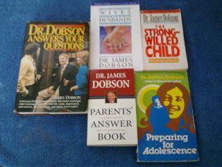 Dr. JAMES DOBSON USED MIXED LOT HARDBACK PAPERBACK BOOKS on Marriage