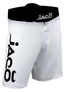 Jaco Resurgence MMA UFC Fight Shorts White Sizes 30 32 34 36 38
