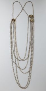 Cynthia Dugan Jewelry Body Chain with Leather & Harp Detail