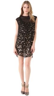 Rebecca Taylor Abstract Sequin Dress