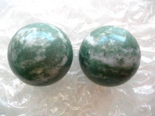 Natural Green Jade Stone Exercise Massager Health Ball