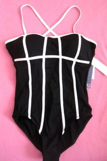 Jag Slimming Black Tummy Control Swimsuit Bathing Suit Swimwear One