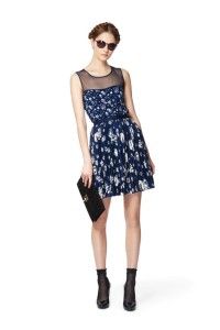 Jason Wu for Target Campaign Floral Pleated Navy Skirt 8 M *SOLD OUT