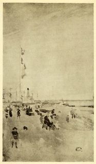 1911 Print James Abbott McNeill Whistler Art Painting Coastal Beach