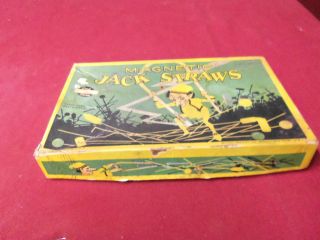 Antiqe Vintage 1920s Magnetic Jack Straw Board Game