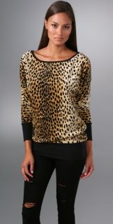 Juicy Couture Velour Leopard Dolman Pullover